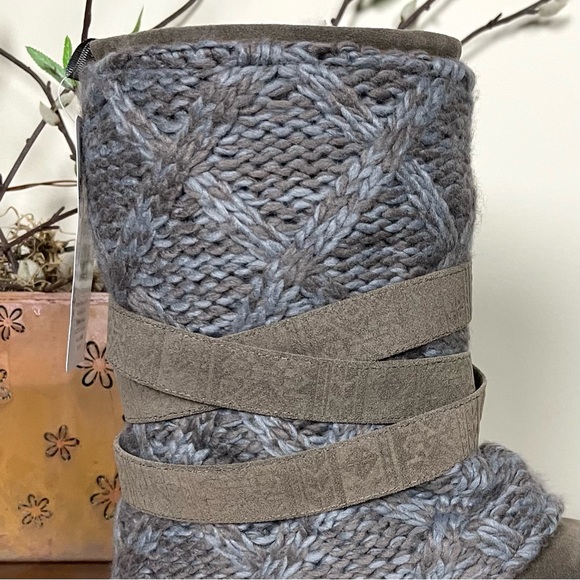 MUK LUKS® Nikki 3-in-1 Belted Sweater Wrap Water Resistant Faux Suede Boots - Picture 15 of 16